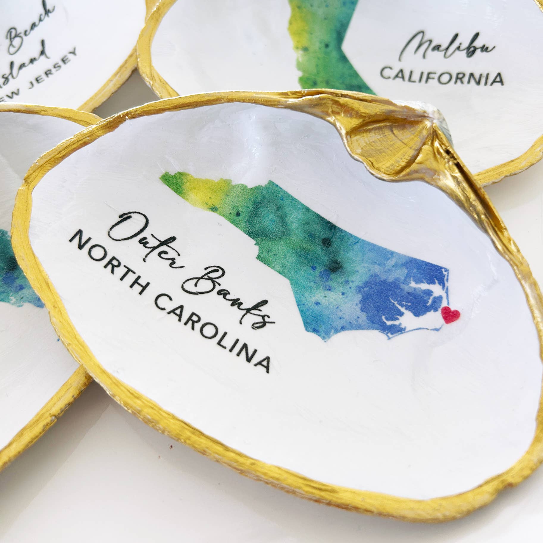 Adori Designs - Wholesale Jewelry Dish - Custom State and City Decoupage Clam Shell Trinket Dish3