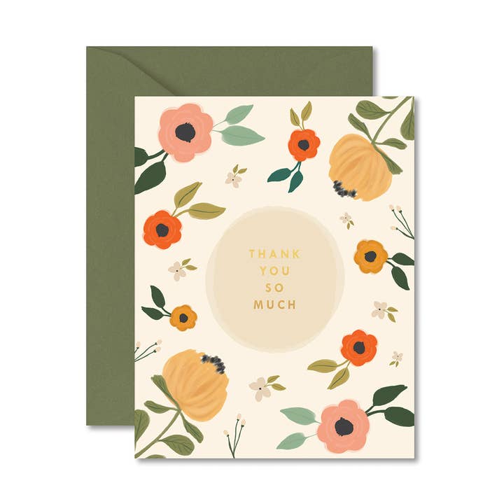 Ginger P. Designs - Wholesale Thank You Card - Blooming Thank You So Much Greeting Card0