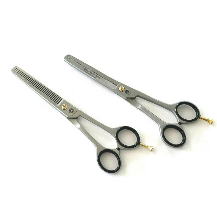 HASHIR PRODUCTS - Wholesale Hair Scissors - 2pcs German Professional Double and Single Teeth Thinning Trimming Shears 6.5"