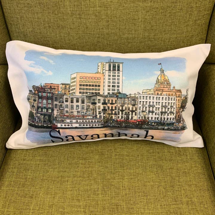 Almohada Savannah River Street para venta al por mayor de Blue Poppy Designs