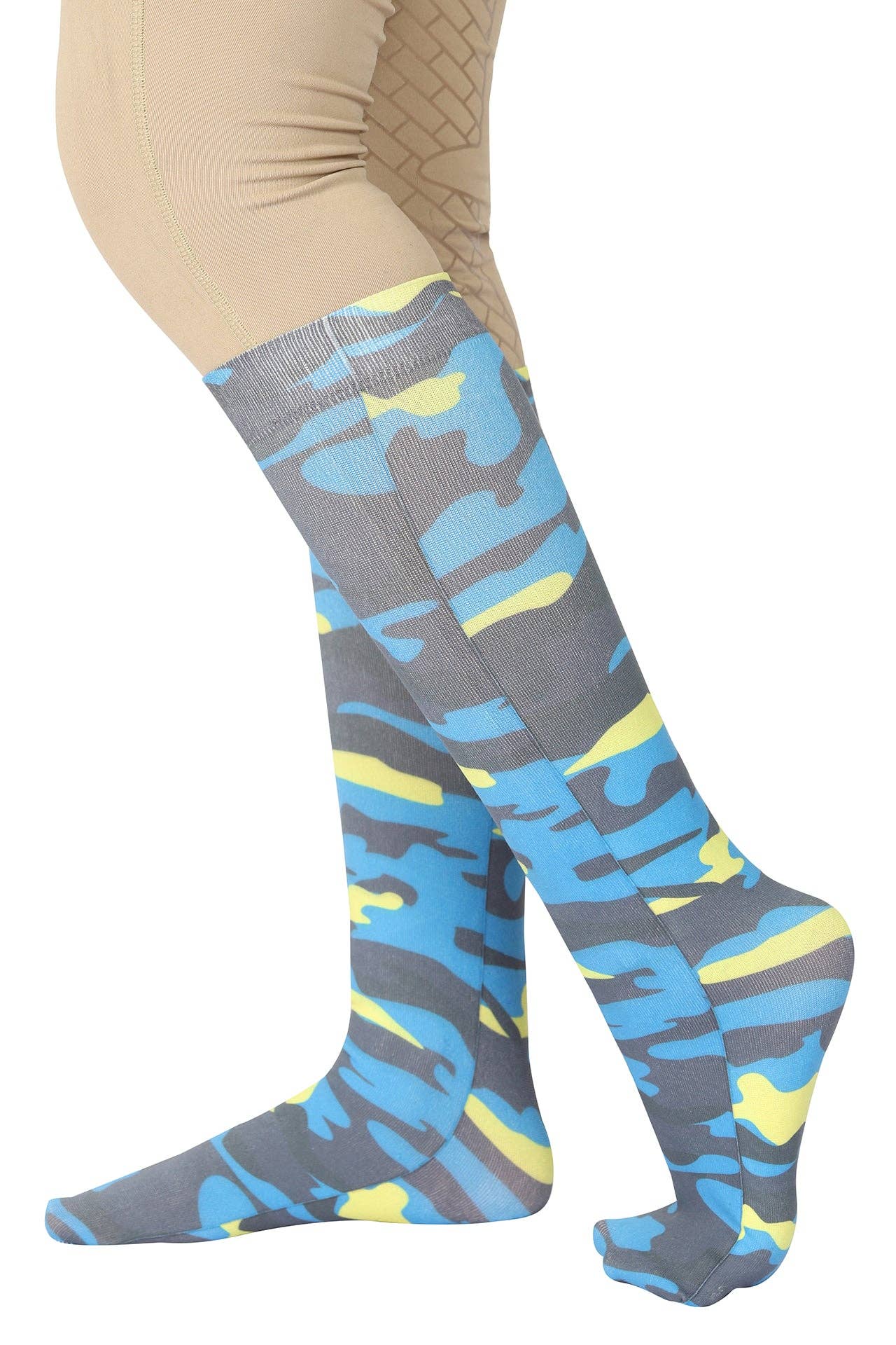 Blue Yellow Tuffrider Children'S Camo Boot Socks for wholesale on Faire0