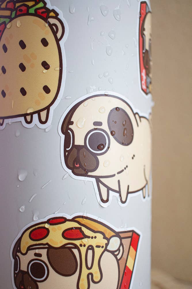 Puglie Pug Designs Inc. - Wholesale Sticker - Shit Happens Puglie Sticker1