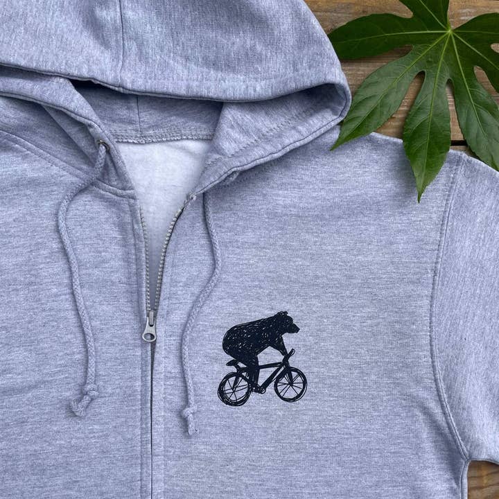 Mini bear & Bicycle Zip Up Hoodie for wholesale by Don't Feed The Bears