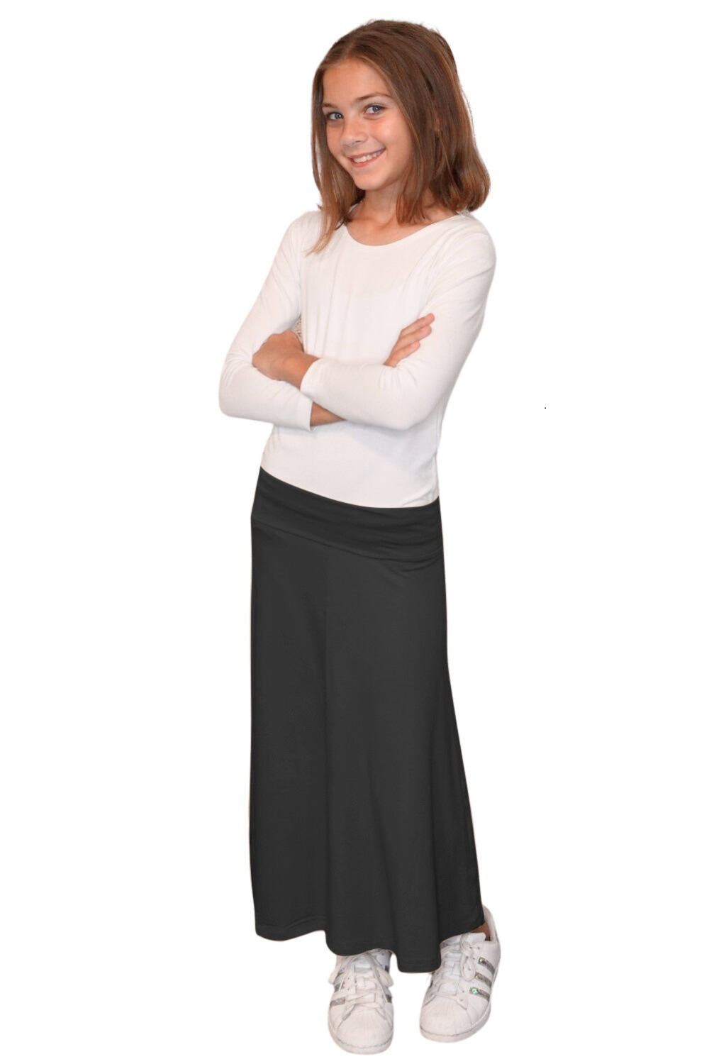 Kosher Casual - Wholesale Skirt - Kids - Maxi Skirt for Girls Flowing A-line0