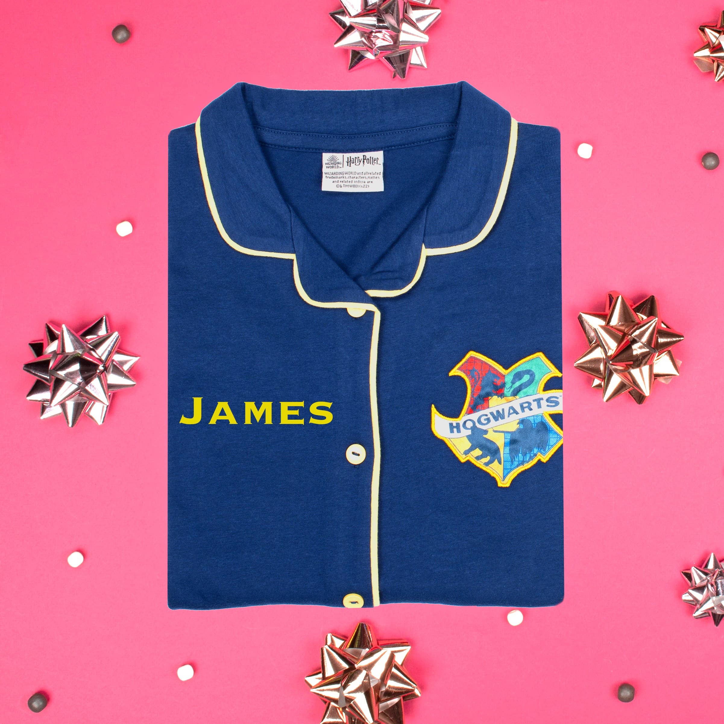 Fringoo Group Ltd - Wholesale Sleepwear Set - Kids - Harry Potter Personalised Pyjamas with Buttons - Navy Blue7