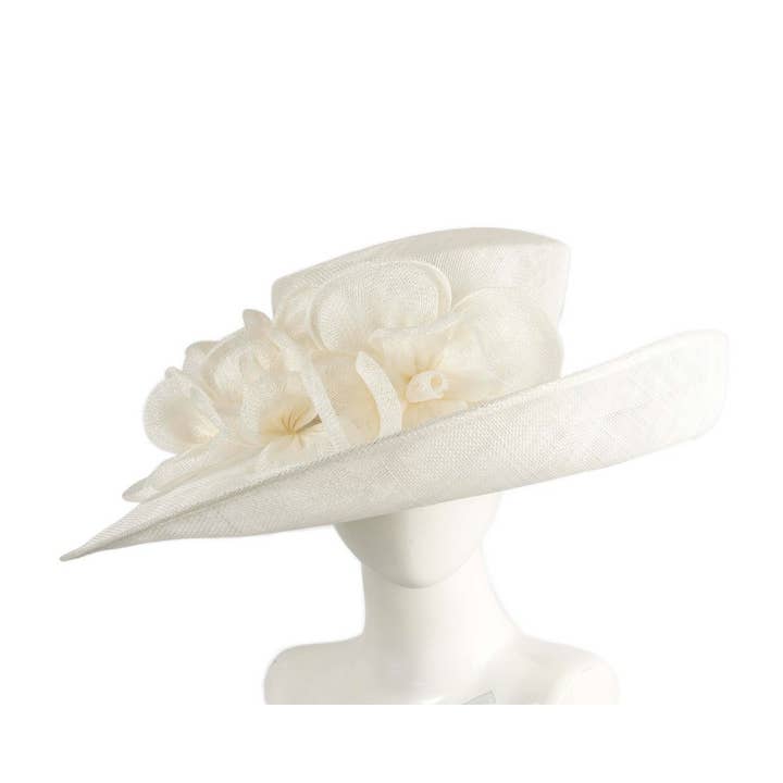 Wide brim sinamay fashion hat for wholesale by Max Alexander by Cupids Millinery Melbourne