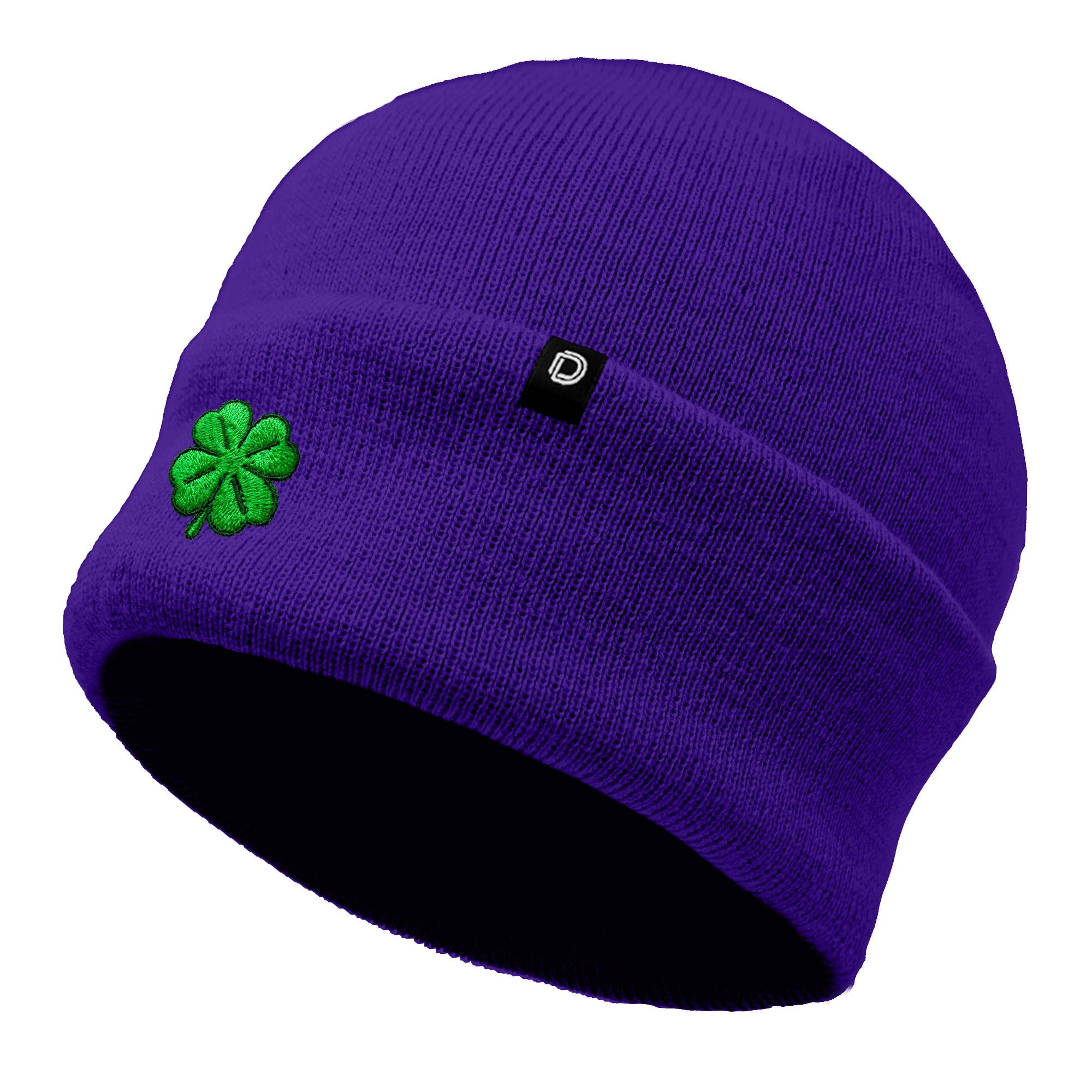 Dalix - Wholesale Beanie - Women's - Dalix Embroidered Clover Beanie Cap Cuffed Knit Hat Women66