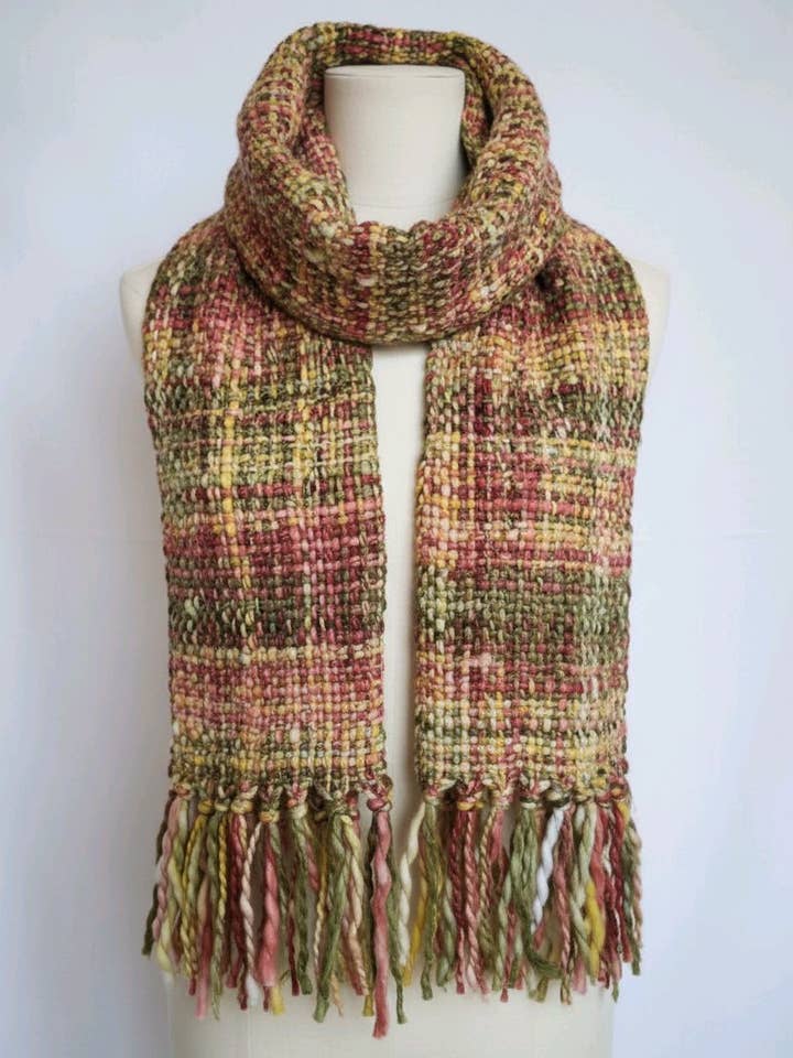 Ladies Chunky Tweed Soft Winter Scarf - Apple for wholesale by Cool Trade Winds