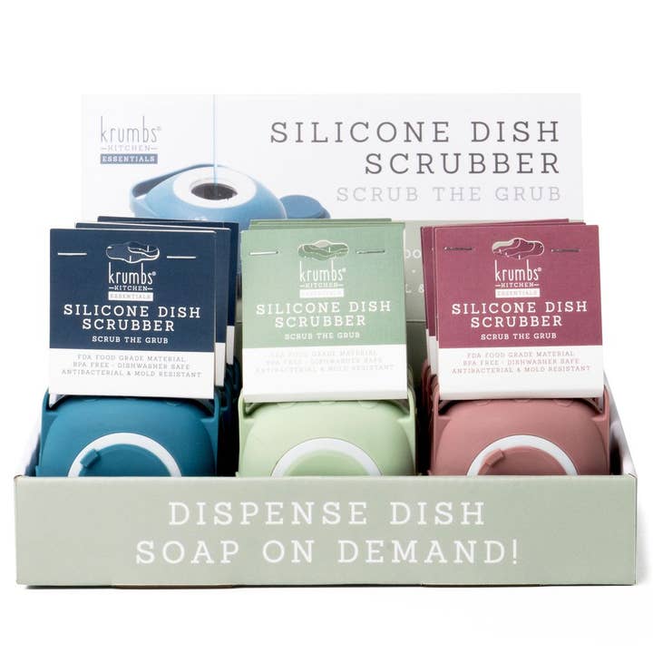 DM Merchandising - Wholesale Dish Soap - KrumbsKitchen® Silicone Dish Scrubber1