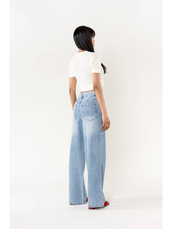 Nina Carter - Wholesale Jeans - Women's - Jean Lyocell Nina Carter large straight high waist T00115