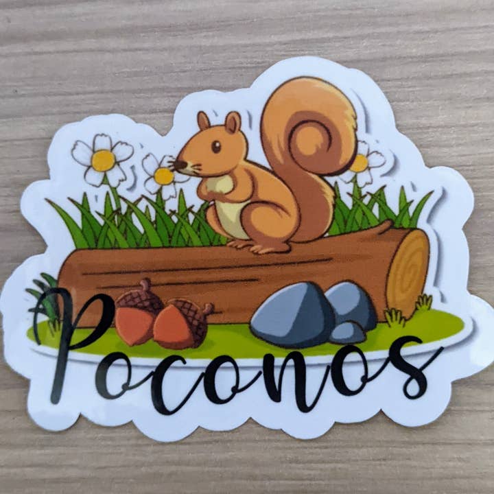 Made By Scratch Crafts - Wholesale Sticker - Poconos Squirrel sticker