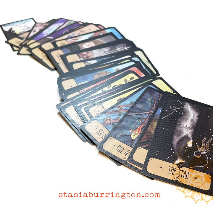Stasia Burrington Illustration - Wholesale Tarot Cards - Deck - Tiny Traveller - The Sasuraibito Tarot - Compact4