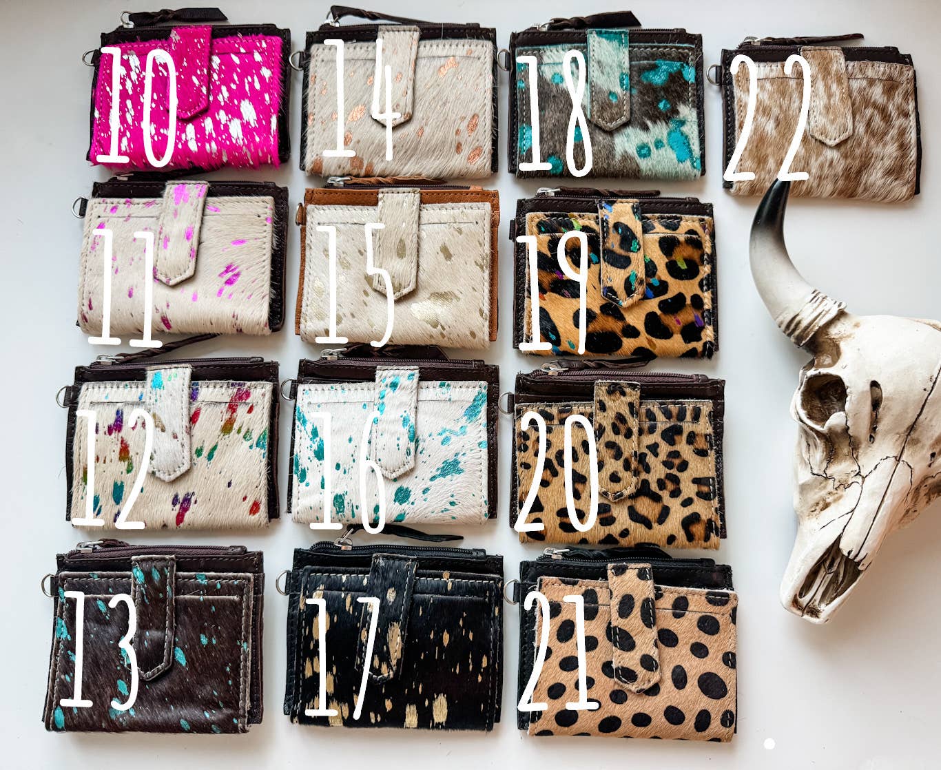 Boho Ranch Shop - Wholesale Wristlet - Dakota Wristlet Wallet - Western Cowhide Leather Credit Card13