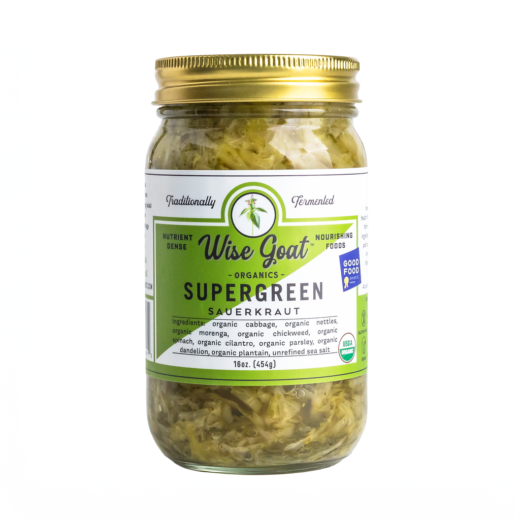 Wise Goat Organics LLC - Wholesale Pickled Vegetables - Supergreen Kraut1