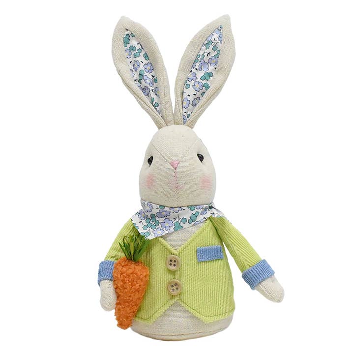Coelho de Tecido de Páscoa de 9" – Decoração de Pelúcia de Primavera e Páscoa por atacado de RC Home Decor