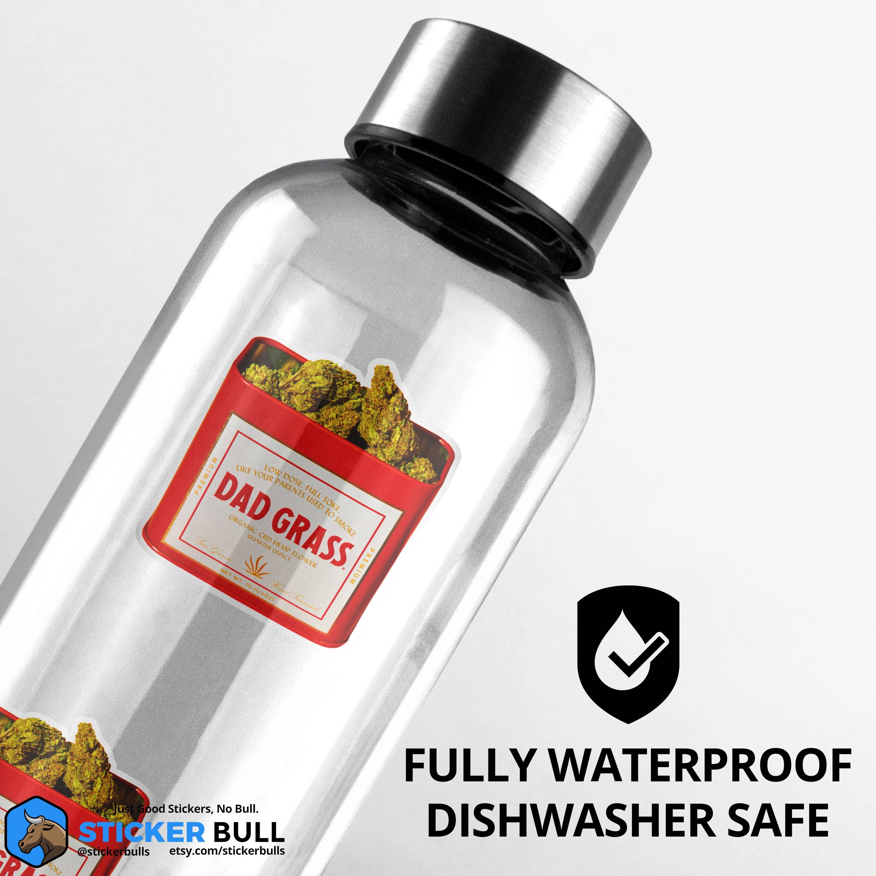 Sticker Bull – wholesale Sticker – Dad Grass, Like Your Parents Used To Smoke! Funny Stoner Sticker, 420 Pothead Weatherproof Sticker3