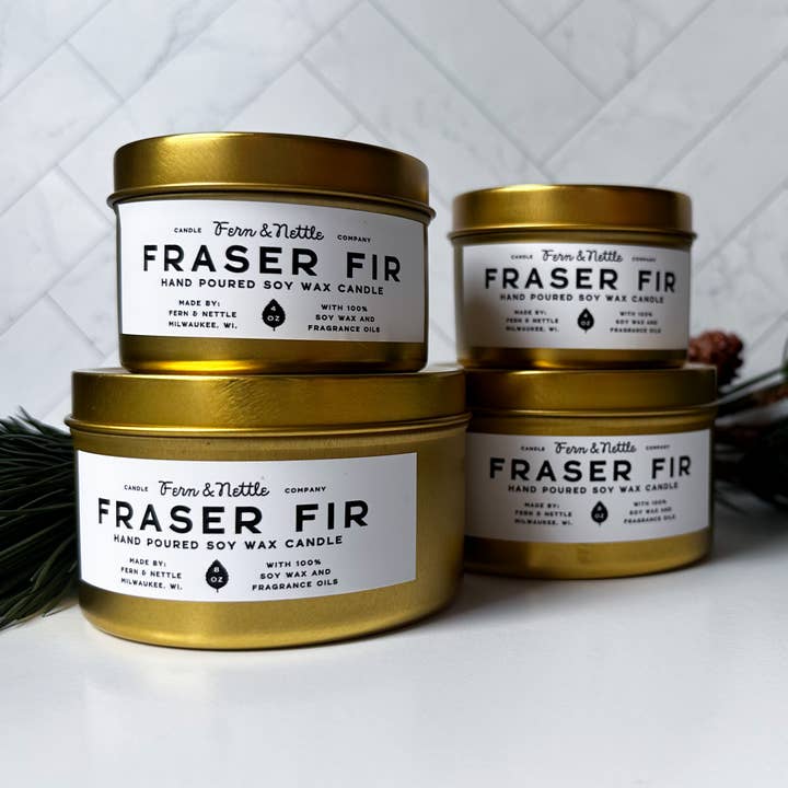 Fraser Fir Candle for wholesale by Fern and Nettle