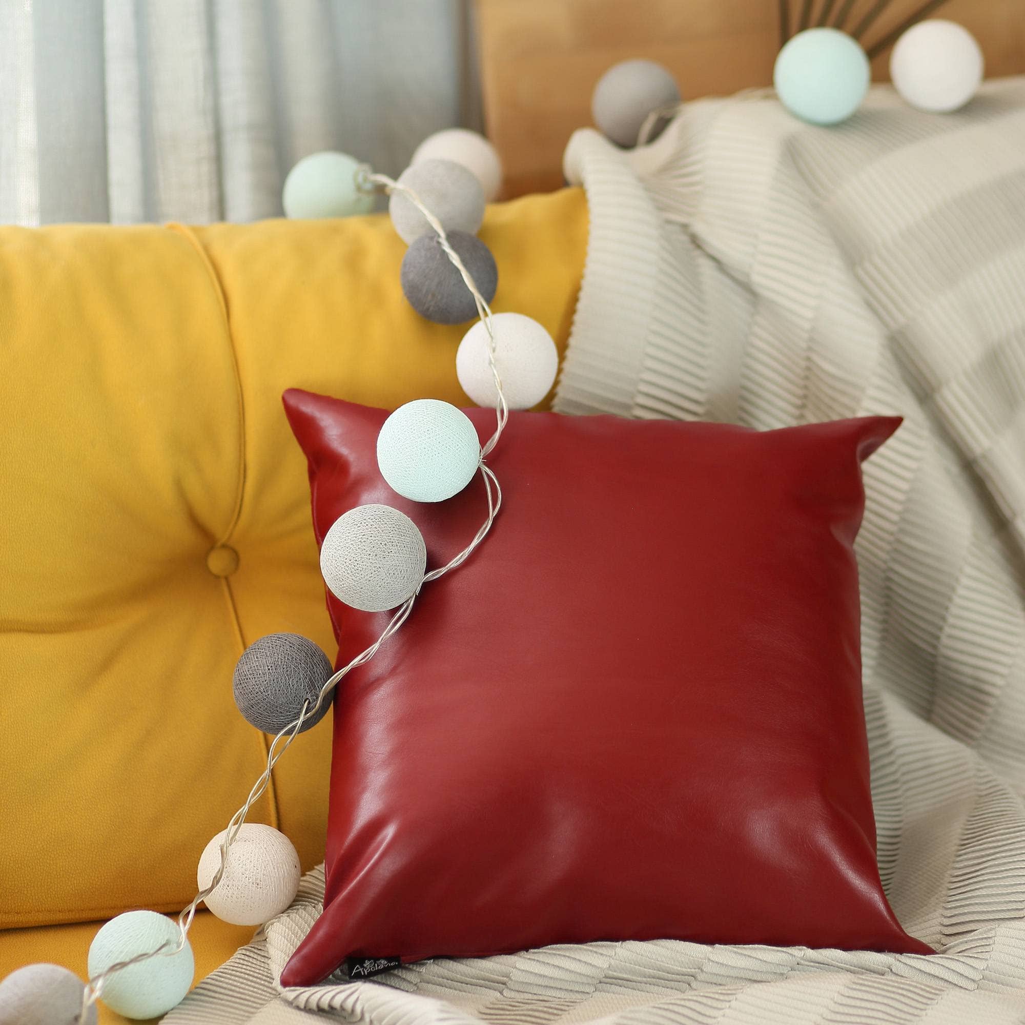 MIKE & Co.   NEW YORK - Wholesale Throw Pillow Cover - Decorative Vegan Faux Leather Throw Pillow Covers18