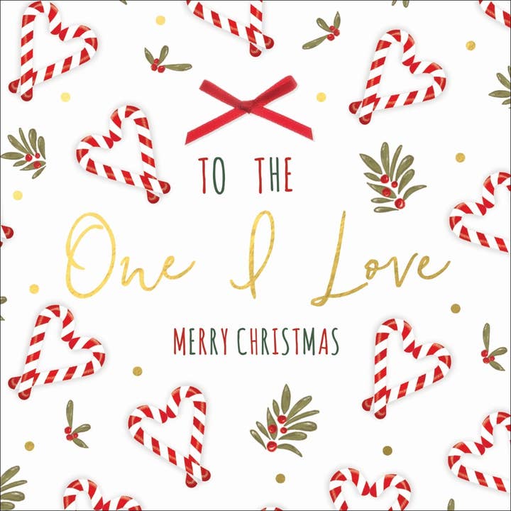 One I Love, carte de Noël faite main pour la vente par The Handcrafted Card Company