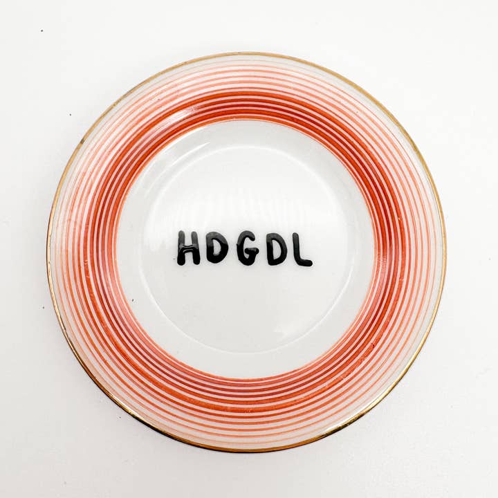 Assiette murale mini HDGDL "rétro pastel" pour la vente par ohRuby