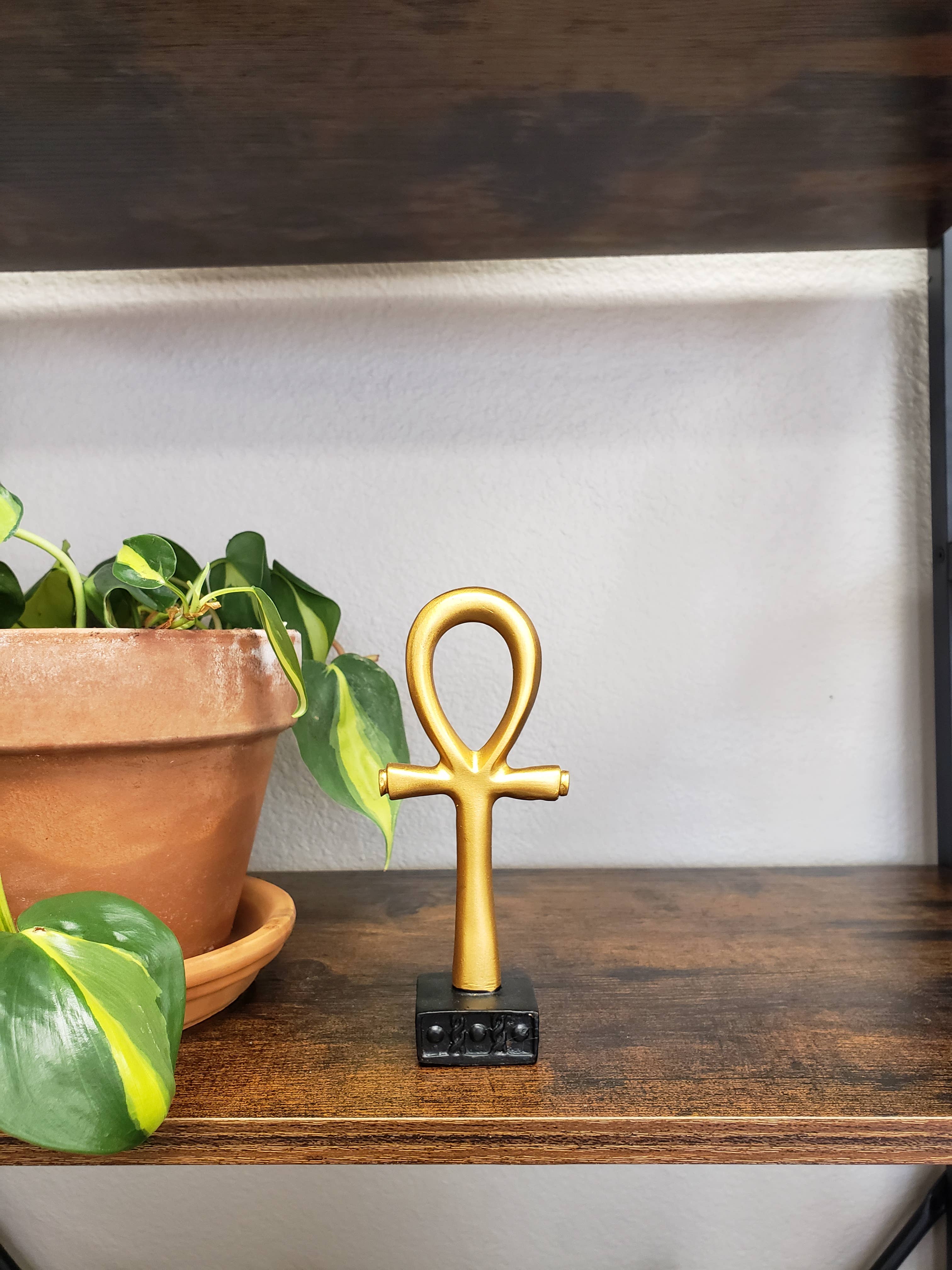 Discoveries, Inc. - Wholesale Decorative Figurine - Egyptian Ankh Statue Golden - 5"1