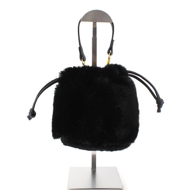 Pretty Persuasions - Wholesale Crossbody bag – Women's - P23091 Faux Fur Drawstring Bucket Crossbody Bag5