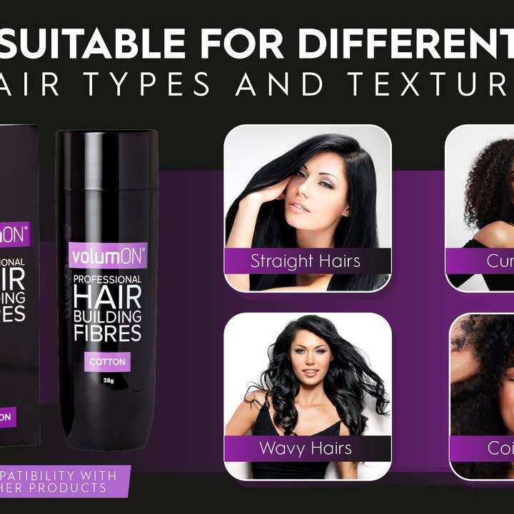 My Wholesale Warehouse – wholesale Hair thinning/loss treatment – Volumon Hair Building Fibres - COTTON 28g - For Men & Women