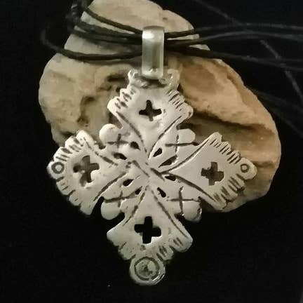 Deseta Design - Wholesale Scarf - Women's - Quatrefoil Meskel (Cross) Ethiopian Pattern Silk Scarf5