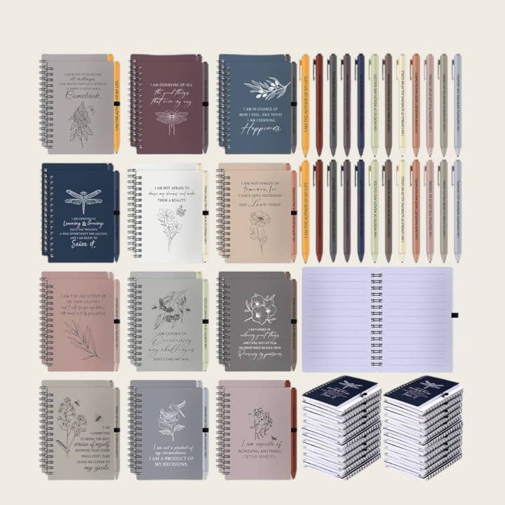 Ensembles de carnets et stylos d'affirmation pour la vente par Ella Blue