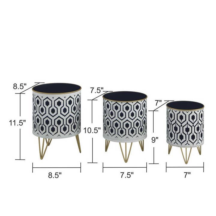 Aspire Home Accents - Wholesale Plant Pot - Andrey Mid-Century Planters (Set of 3)