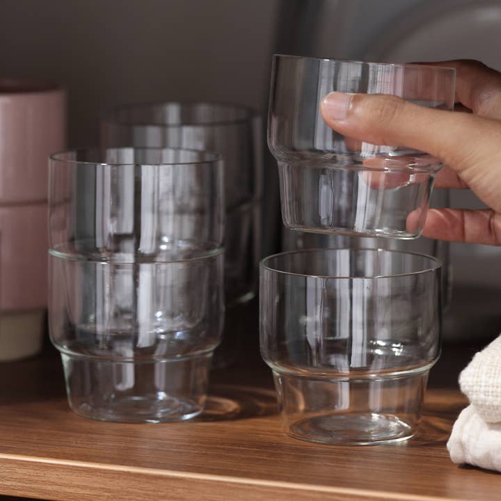 Fleck - Wholesale Drinking Glass/Cup - Stackable Glass Tumbler0