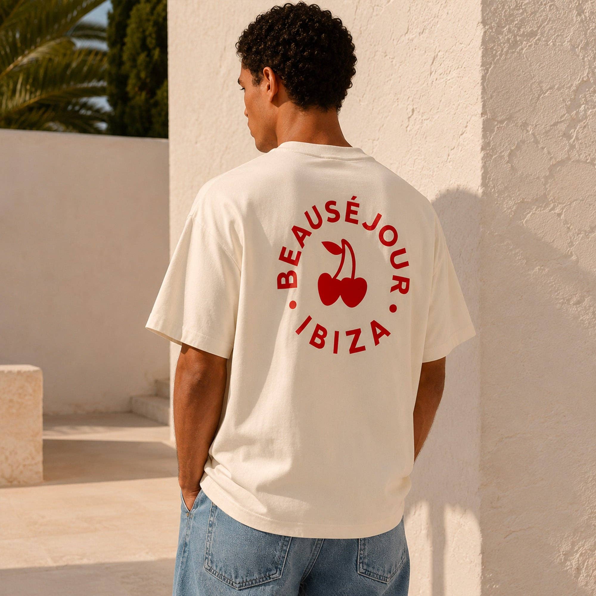 cremebudding T-shirt Ibiza Cirkel for engroshandel på Faire2
