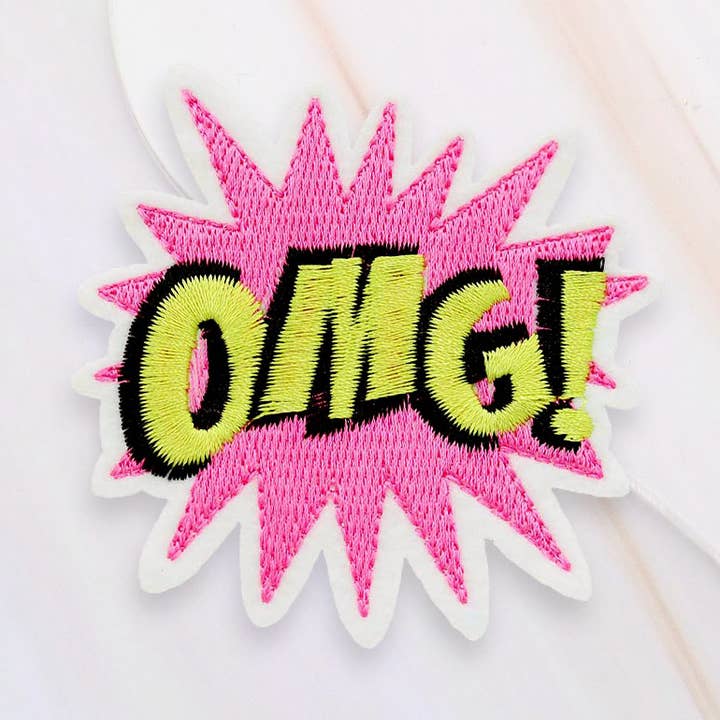 OMG Message Iron On Patch voor wholesale door Sensibling Corp.