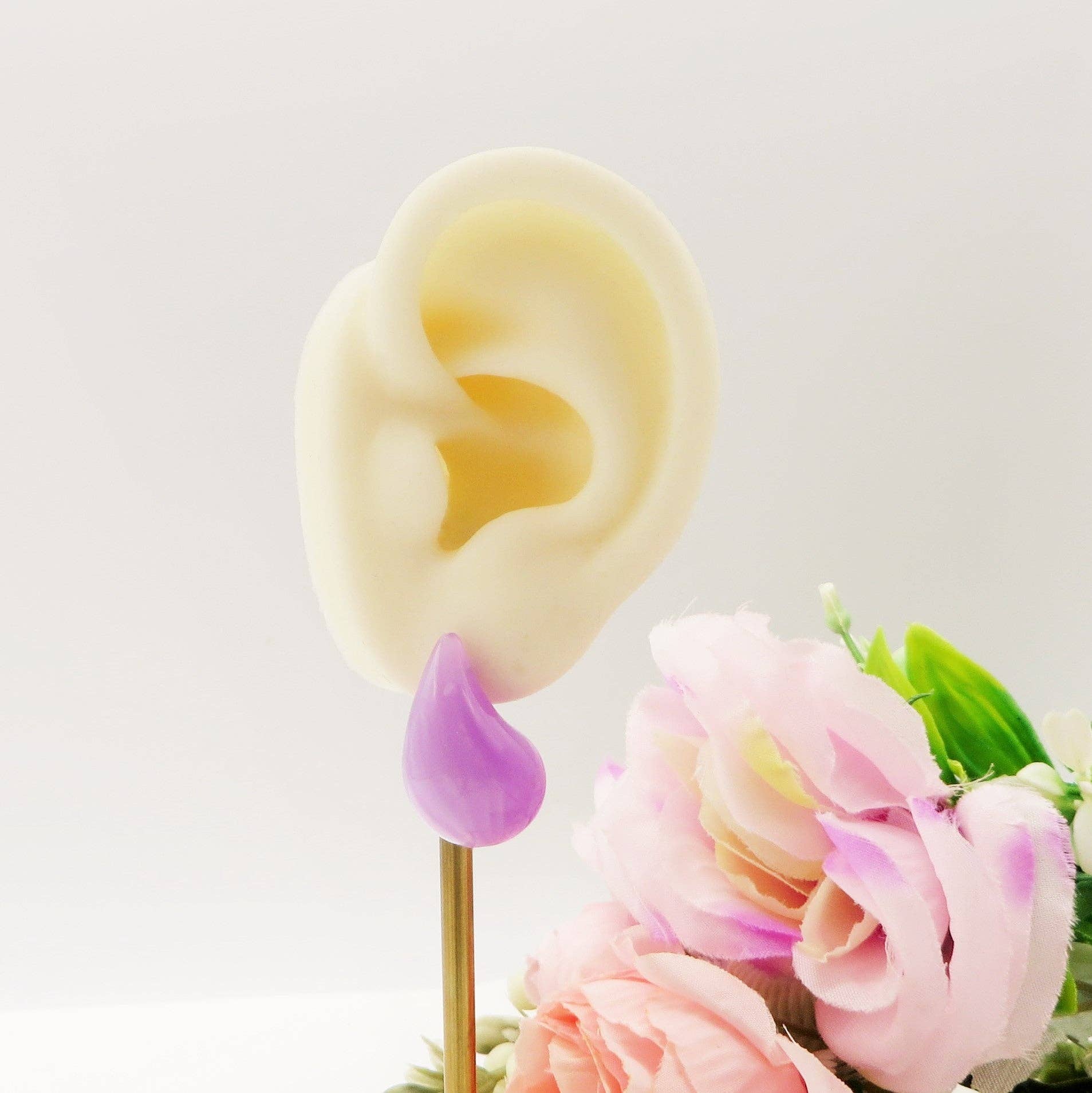 Daemon srls – Brincos de argola por atacado – DROP SUMMER - Brincos gota bombê em aço inoxidável com resina semitransparente, par6