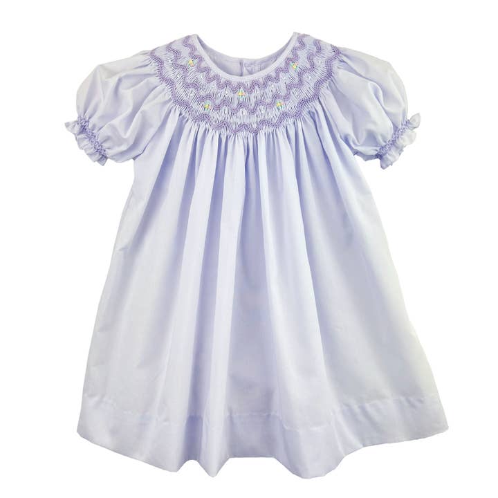 Petit Ami & Zubels - Wholesale Dress - Baby - Daygown with Wave Smocking6
