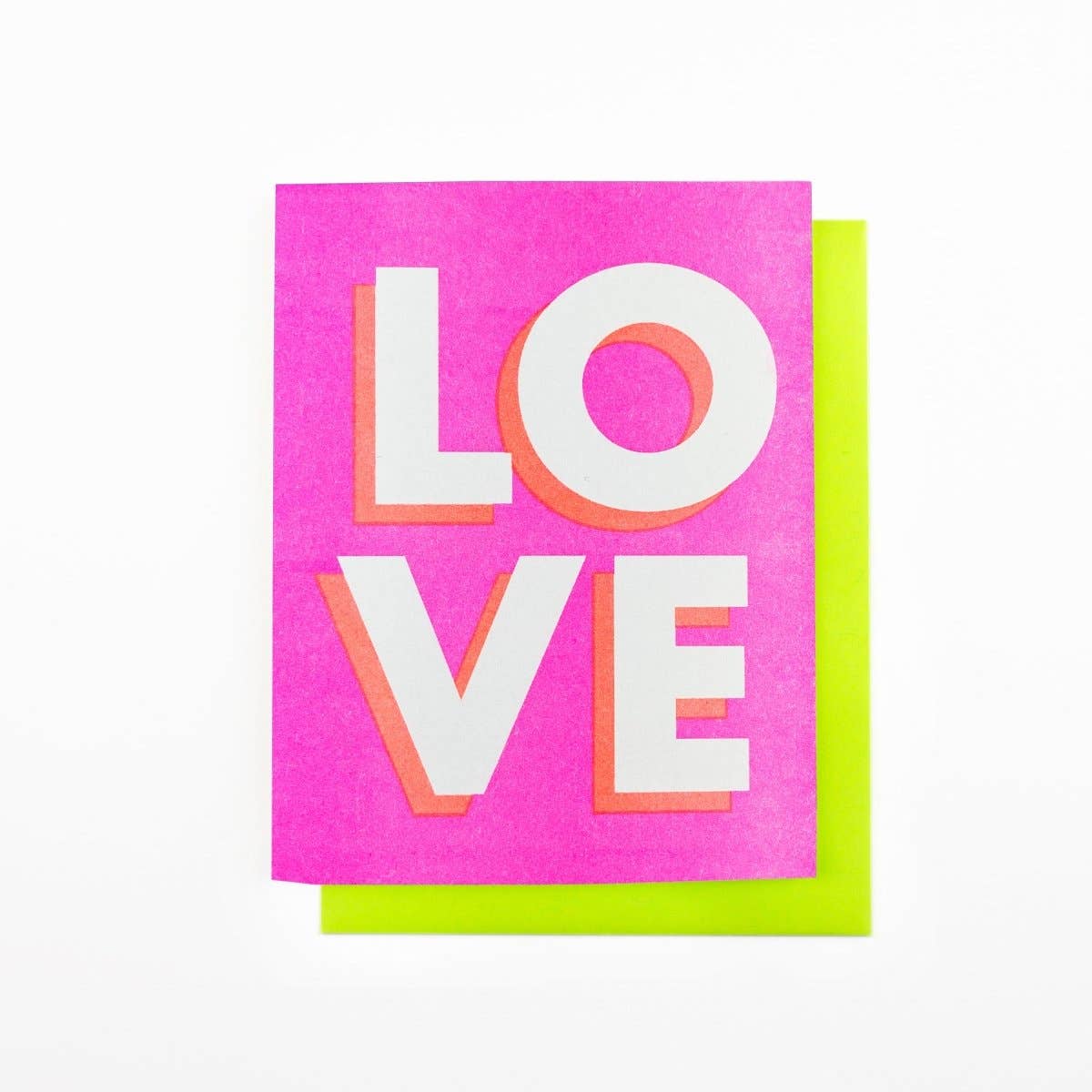 Next Chapter Studio - Wholesale Liefdeskaartje - Square LOVE - Risograph Love Card