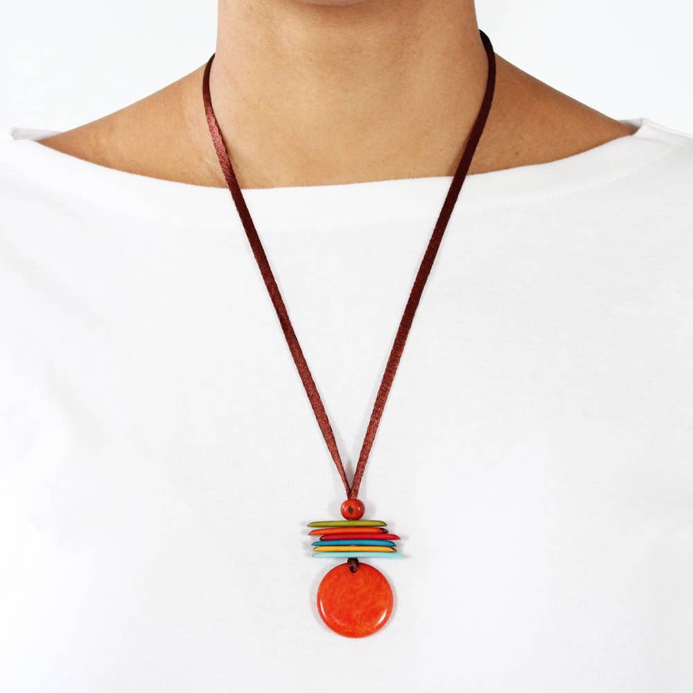 Muichic Natural Jewelry - Wholesale Pendant/Charm Necklace - Coin Tagua Pendant Handmade Fairtrade Lightweight2