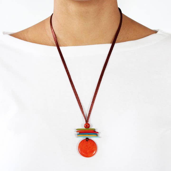 Muichic Natural Jewelry - Wholesale Pendant/Charm Necklace - Coin Tagua Pendant Handmade Fairtrade Lightweight2