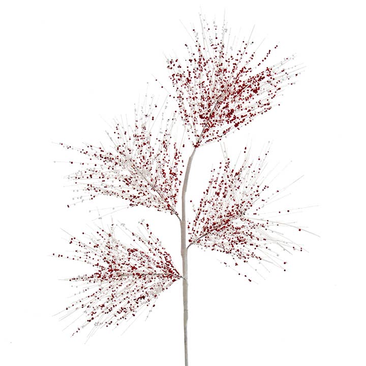 Kurt S. Adler, Inc. - Wholesale Christmas decoration - 25.5"WHITE PINE W/MINI RED BALL SPRAY1