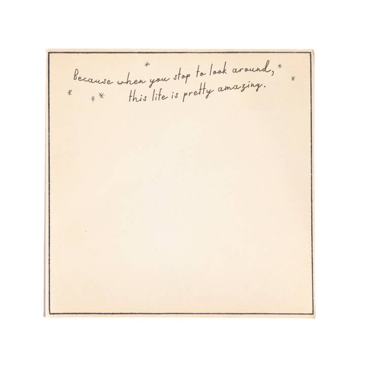 Sugarboo & Co - Wholesale Notepad - This Life Is Pretty Amazing Small Notepad - 6"x6"