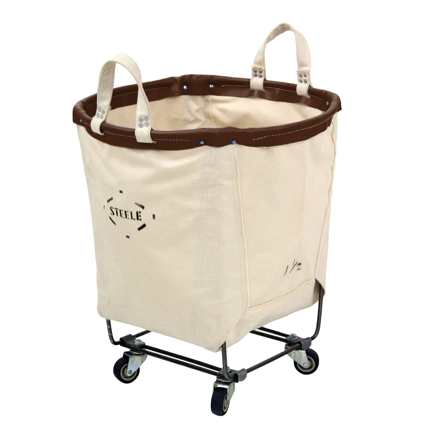 Steele Canvas Basket Corp. - Wholesale Laundry Basket - Canvas Round Carry Truck - 1.5 Bu6