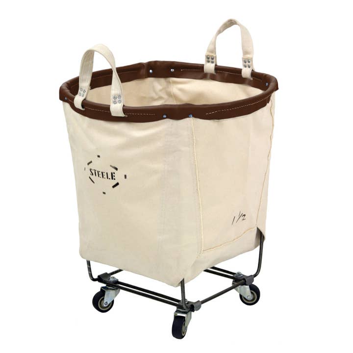 Steele Canvas Basket Corp. - Wholesale Laundry Basket - Canvas Round Carry Truck - 1.5 Bu6