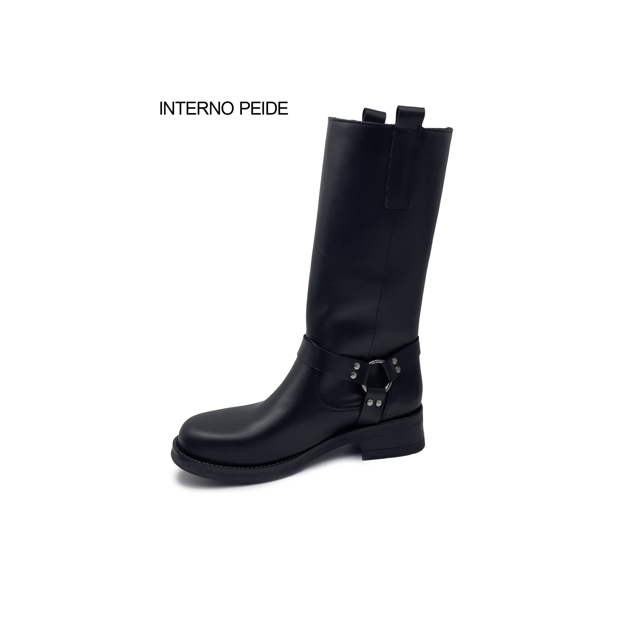 WALKING NOW SRL - Wholesale Boots - Women's - Fall Winter MIX women's boot in black genuine leather3