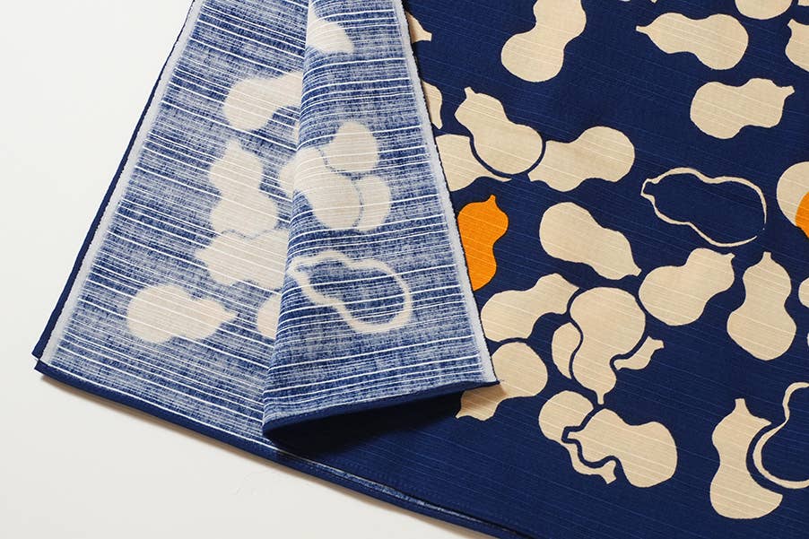 KASHIKO - Wholesale Gift Bag - Fabric gift wrap/Furoshiki/Japanese/70cm×70cm Gourd Navy5