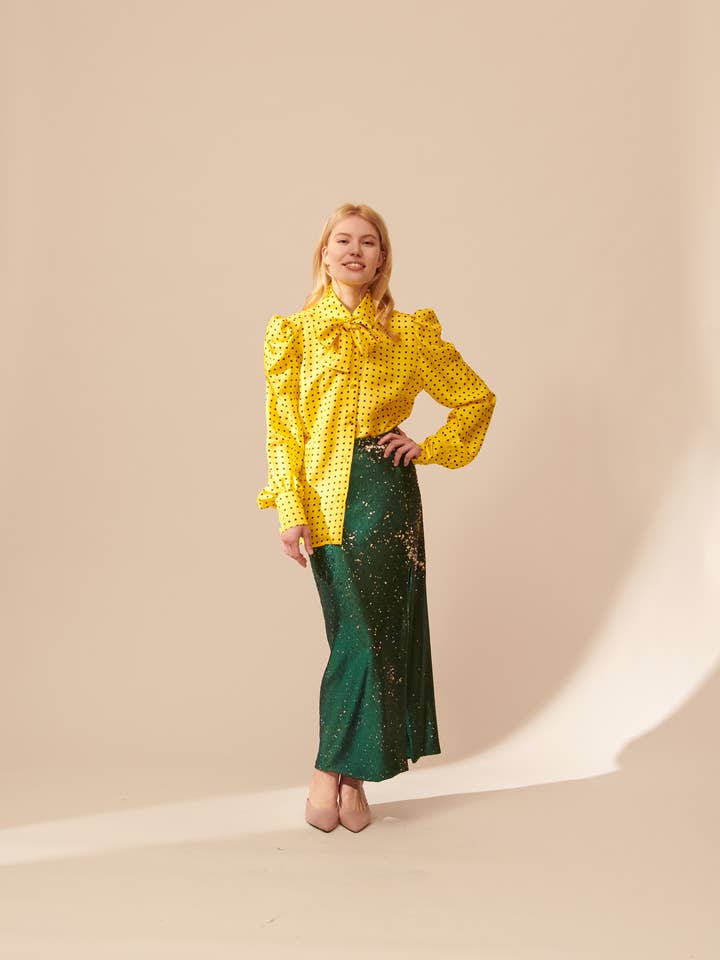 Y114 POLKA PRIK SKJORTE for engroshandel hos Giovanna Nicolai