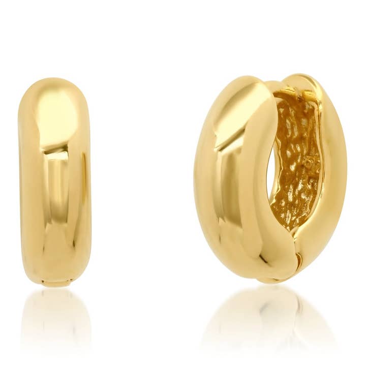 Chunky Guld Huggies for engroshandel hos Tai Jewelry