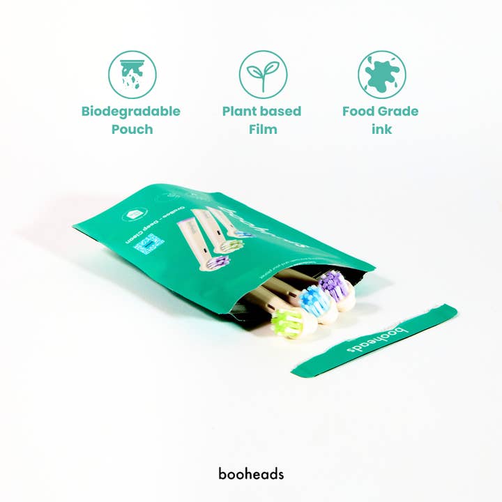 booheads - Wholesale Toothbrush - Oraboo - Biodegradable Electric Toothbrush Heads Compatible with OralB*
