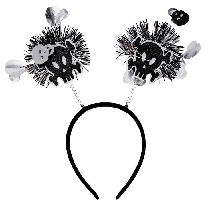 Cap Zone - Wholesale Party Hat/Crown - Halloween Shimmery Tinsel Novelty Head Boppers