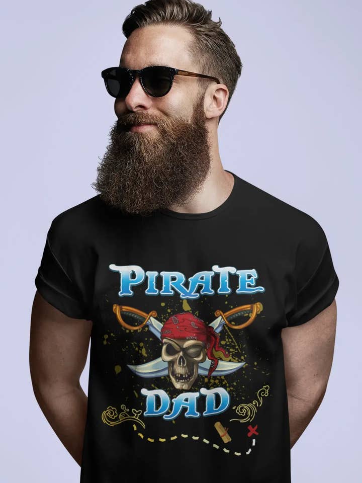 ULTRABASIC Men's Graphic T-Shirt Pirate Dad - Scary Pirate Skull - Funny Shirt for wholesale by ULTRABASIC
