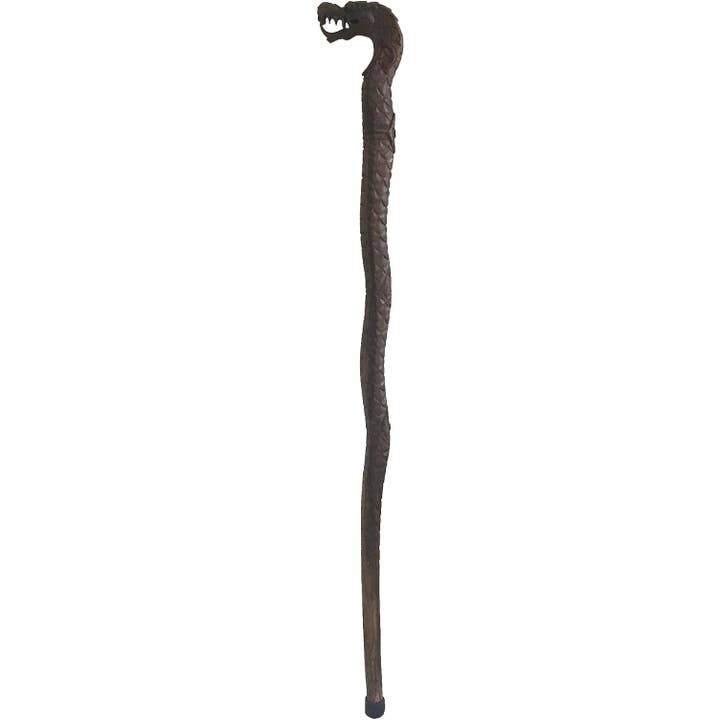 OMA - Eclectic Home - Wholesale Decorative Tabletop Object - Dragon Decorative Walking Stick Wood Hand Carved Dragon Cane3